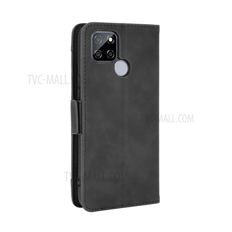 Multiple Card Slots Wallet Case Stand Leather Case for Realme V3 - Black-7