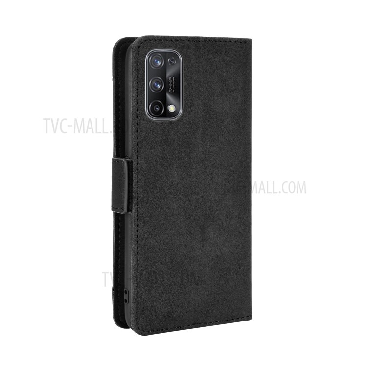 Multi-slot Leather Case Wallet Stand Shell Protector for Realme X7 5G - Black-6