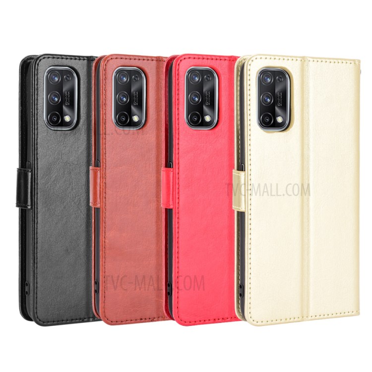 Crazy Horse Skin Wallet Leather Case for Realme X7 Pro 5G - Black-10