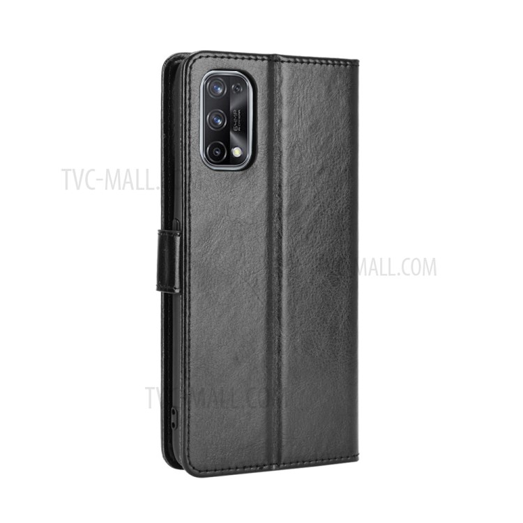 Crazy Horse Skin Wallet Leather Case for Realme X7 Pro 5G - Black-6