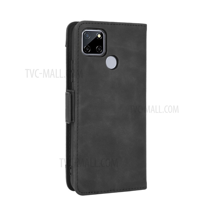 Multi-slot Leather Case Wallet Stand Shell Protector for Realme Narzo 20 - Black-8