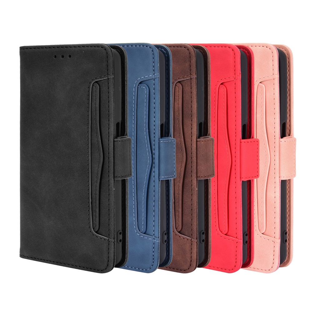 Wallet Stand Leather Case with Multiple Card Slots for Realme 7 / Realme Narzo 20 Pro - Black-12