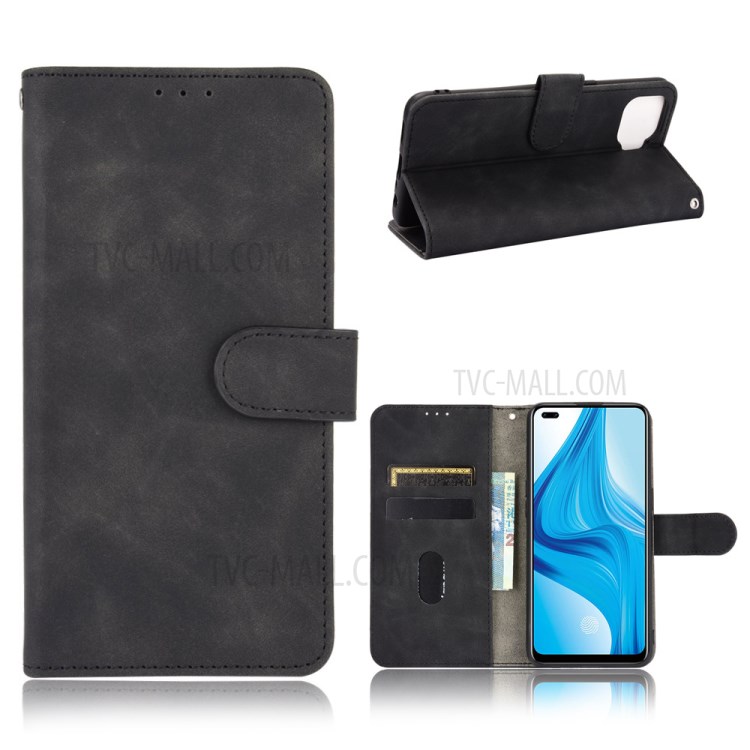 Flip PU Wallet Leather Phone Case for Oppo F17/A73 2020 - Black-1