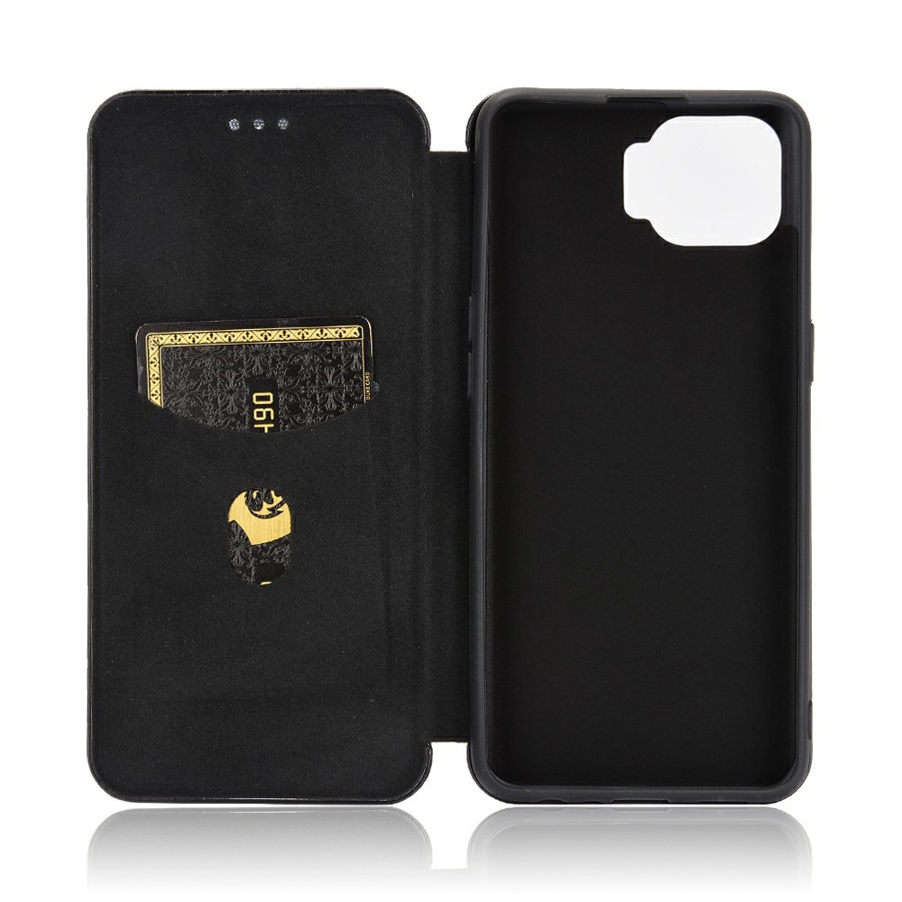 Auto-absorbed Carbon Fiber Skin Leather Phone Cover for Realme 7 Pro - Black-3