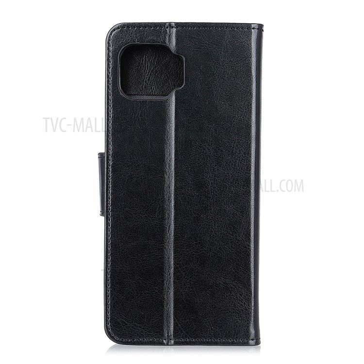 Crazy Horse Texture Leather Wallet Stand Case for OPPO F17 Pro/A93 (2020) - Black-2