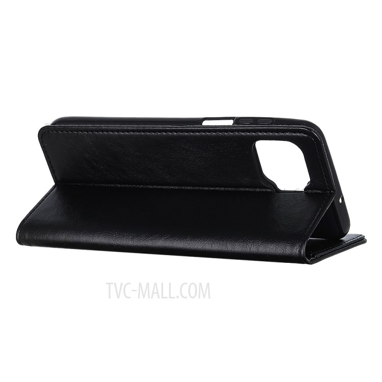 Magnetic Crazy Horse Texture Leather Phone Cover Shell for OPPO F17/A73 2020 - Black-4