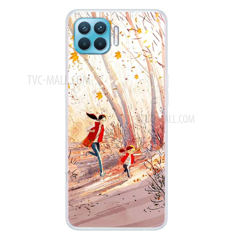 Pattern Printing TPU Phone Soft Case for Oppo F17 Pro Cover - Running People-1