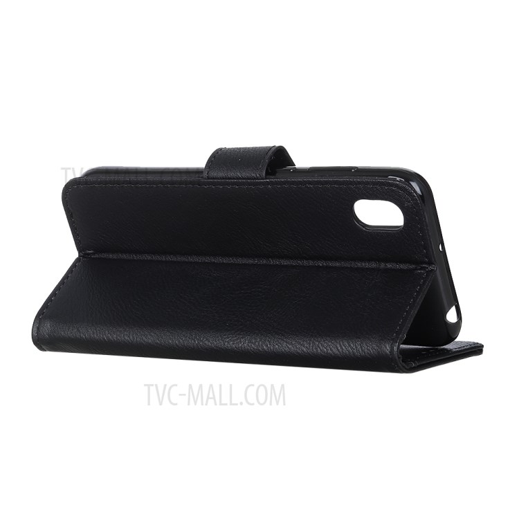 KHAZNEH TPU + PU Leather Wallet Stand Phone Cover Shell for Vivo Y70/Y93 - Black-4