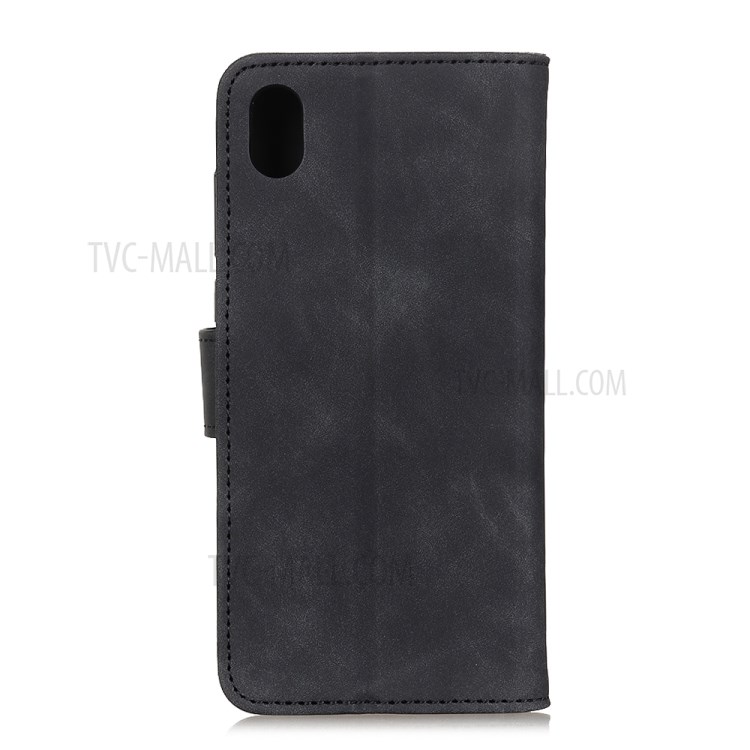 KHAZNEH Vintage Style Leather Wallet Phone Protection Case for Vivo Y70/Y93 - Black-3