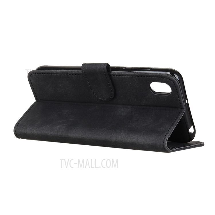 KHAZNEH Vintage Style Leather Wallet Phone Protection Case for Vivo Y70/Y93 - Black-4