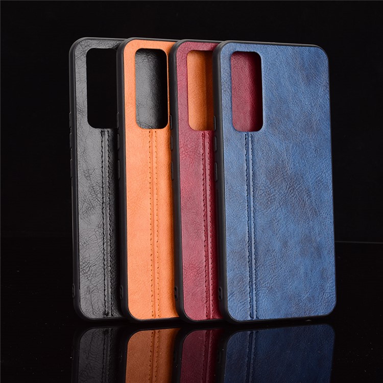 PC + TPU + PU Leather Coated Hybrid Phone Case with Stitching Design for Vivo V20 SE/Y70 2020 - Black-10