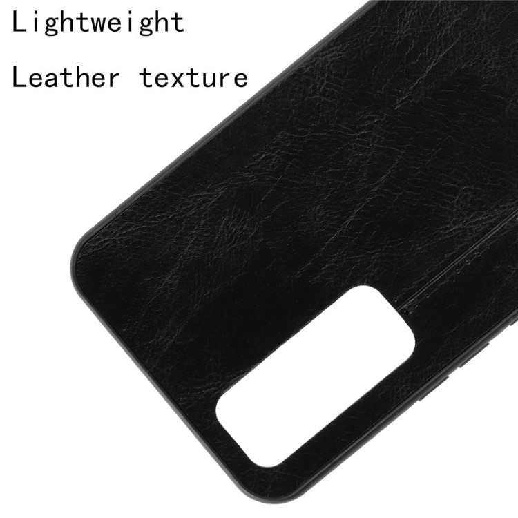 PC + TPU + PU Leather Coated Hybrid Phone Case with Stitching Design for Vivo V20 SE/Y70 2020 - Black-2