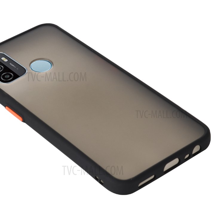 Matte Skin Drop-proof PC + TPU Hybrid Case for Oppo A53 (2020) - Black-5