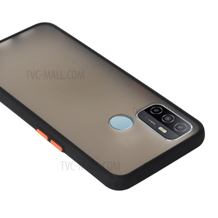 Matte Skin Drop-proof PC + TPU Hybrid Case for Oppo A53 (2020) - Black-6