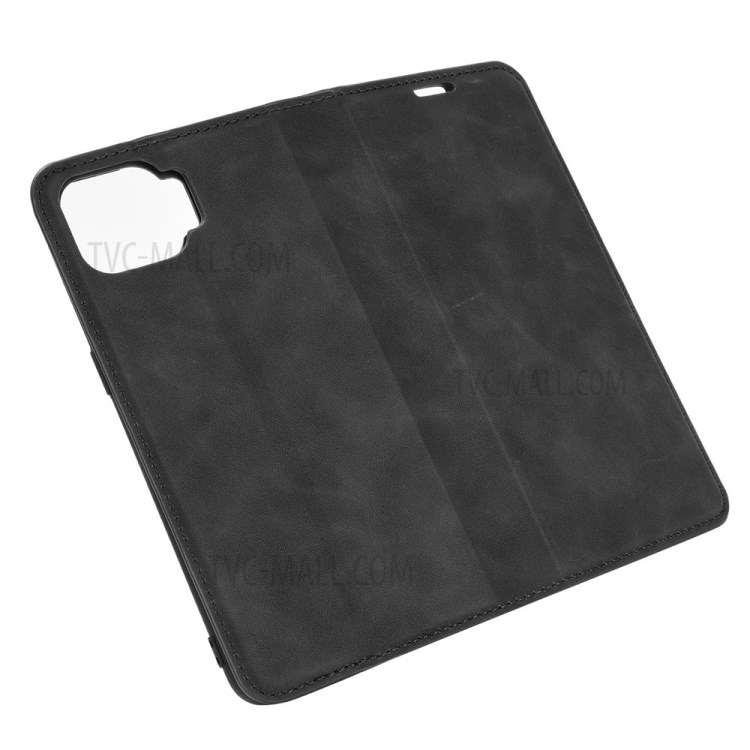 Skin-Touch Auto-absorbed Leather Protective Flip Case Cover for Oppo F17 Pro - Black-6