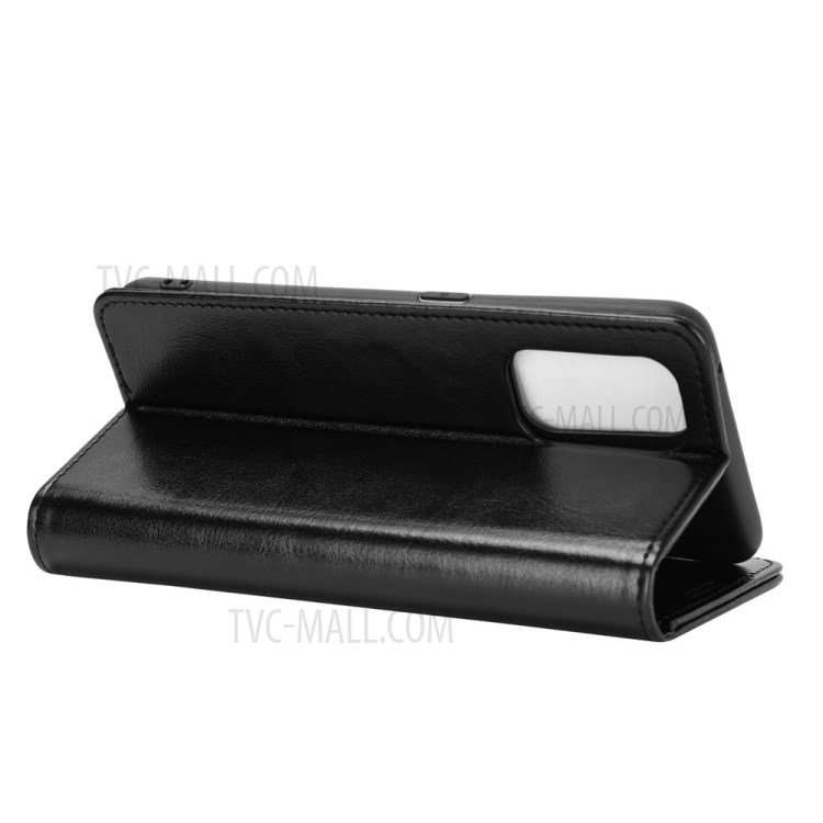 For Realme X7 Pro / Realme X7 Pro 5G Crazy Horse Texture Leather Wallet Case with Supporting Stand - Black-6