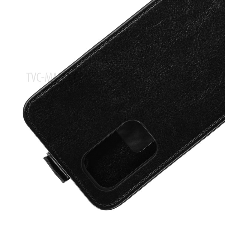 Vertical Flip Crazy Horse Texture Built In Card Holder Leather Cover for Realme X7 Pro / Realme X7 Pro 5G - Black-2