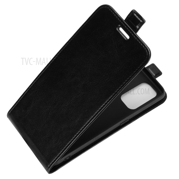 Vertical Flip Crazy Horse Texture Built In Card Holder Leather Cover for Realme X7 Pro / Realme X7 Pro 5G - Black-3