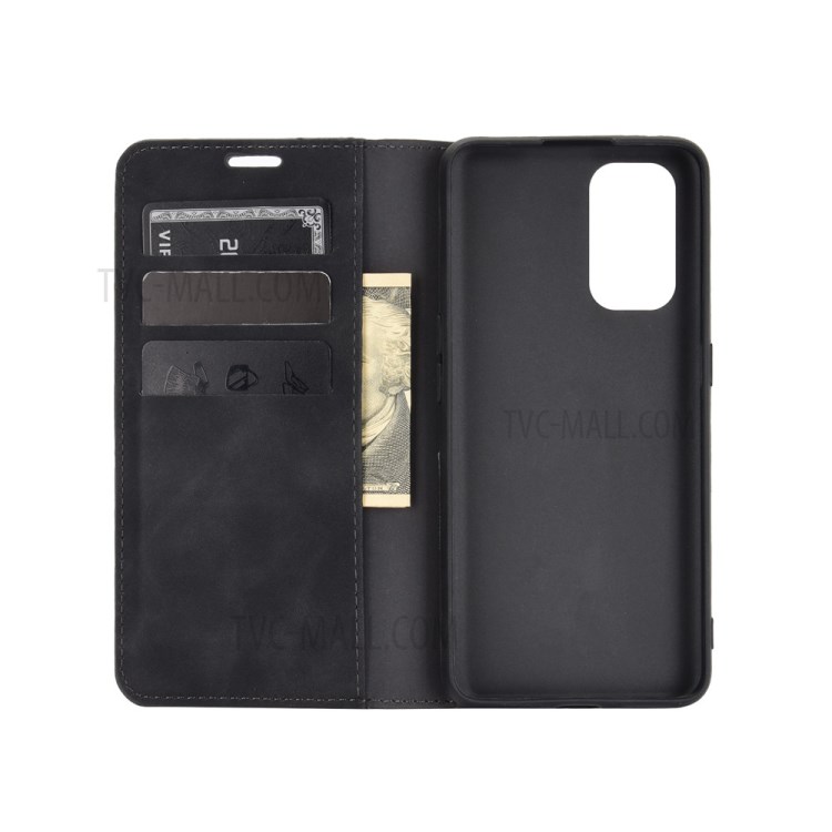 Skin-Touch Auto-absorbed Leather Protective Flip Case Cover for Realme X7 Pro / Realme X7 Pro 5G - Black-2