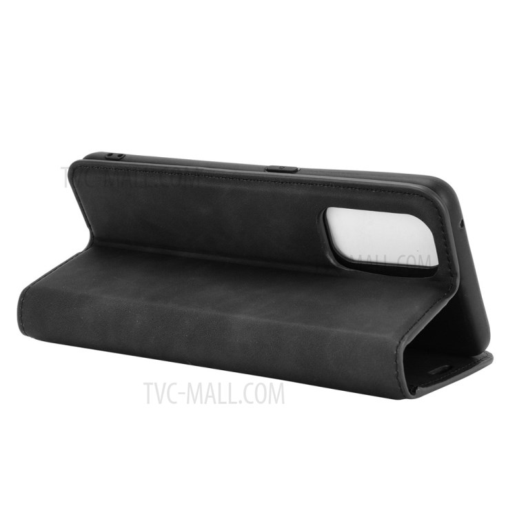 Skin-Touch Auto-absorbed Leather Protective Flip Case Cover for Realme X7 Pro / Realme X7 Pro 5G - Black-4