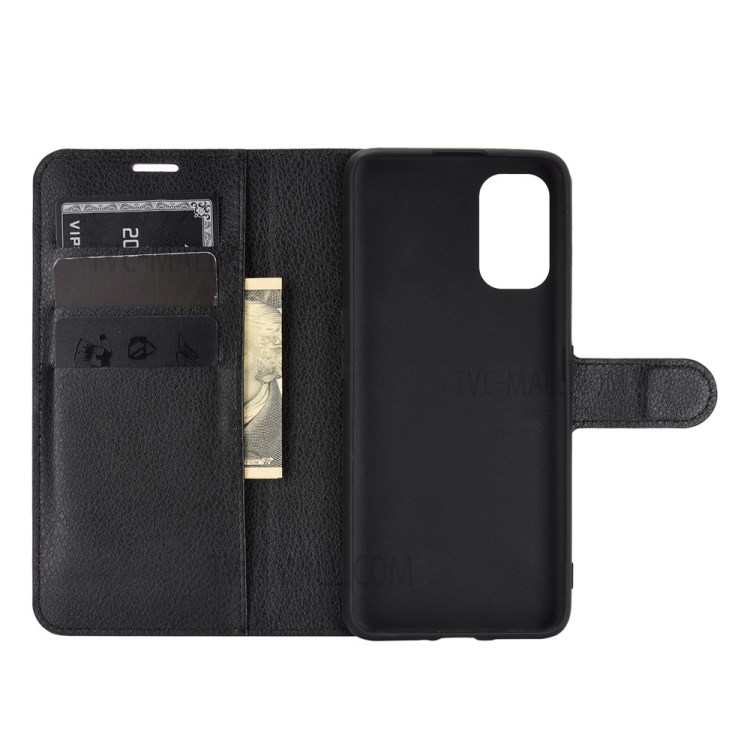 Litchi Texture Leather Wallet Phone Protective Case for Realme X7 / Realme X7 5G - Black-2