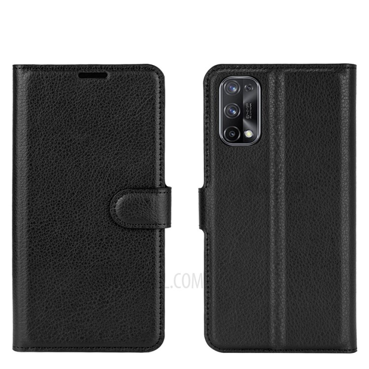 Litchi Texture Leather Wallet Phone Protective Case for Realme X7 / Realme X7 5G - Black-5