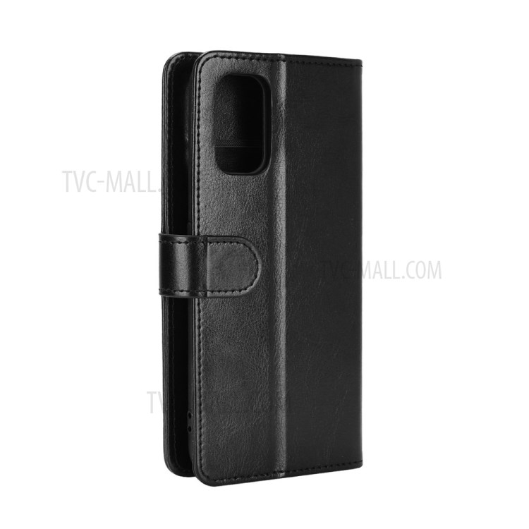 For Realme X7 Crazy Horse Leather Case with Wallet Stand - Black-7