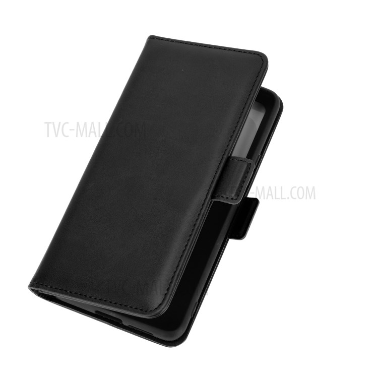 Wallet Stand PU Leather Case Cover with Double Magnetic Clasp for vivo iQOO 5 5G - Black-7