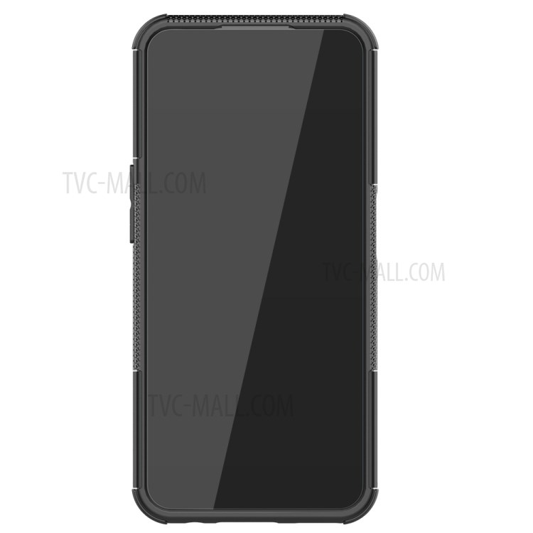 2 in 1 Cool Tyre Kickstand PC + TPU Hybrid Case for Realme 7 (Global) / Realme 7 (Asia) - Black-3