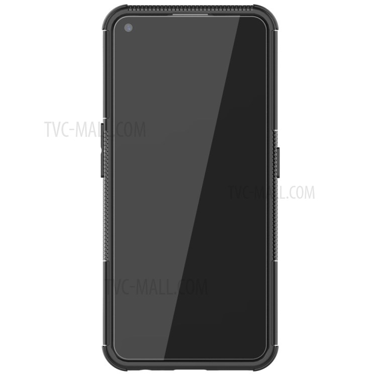 Cool Tyre Kickstand 2 in 1 PC + TPU Hybrid Cover Case for Realme 7 Pro - Black-4