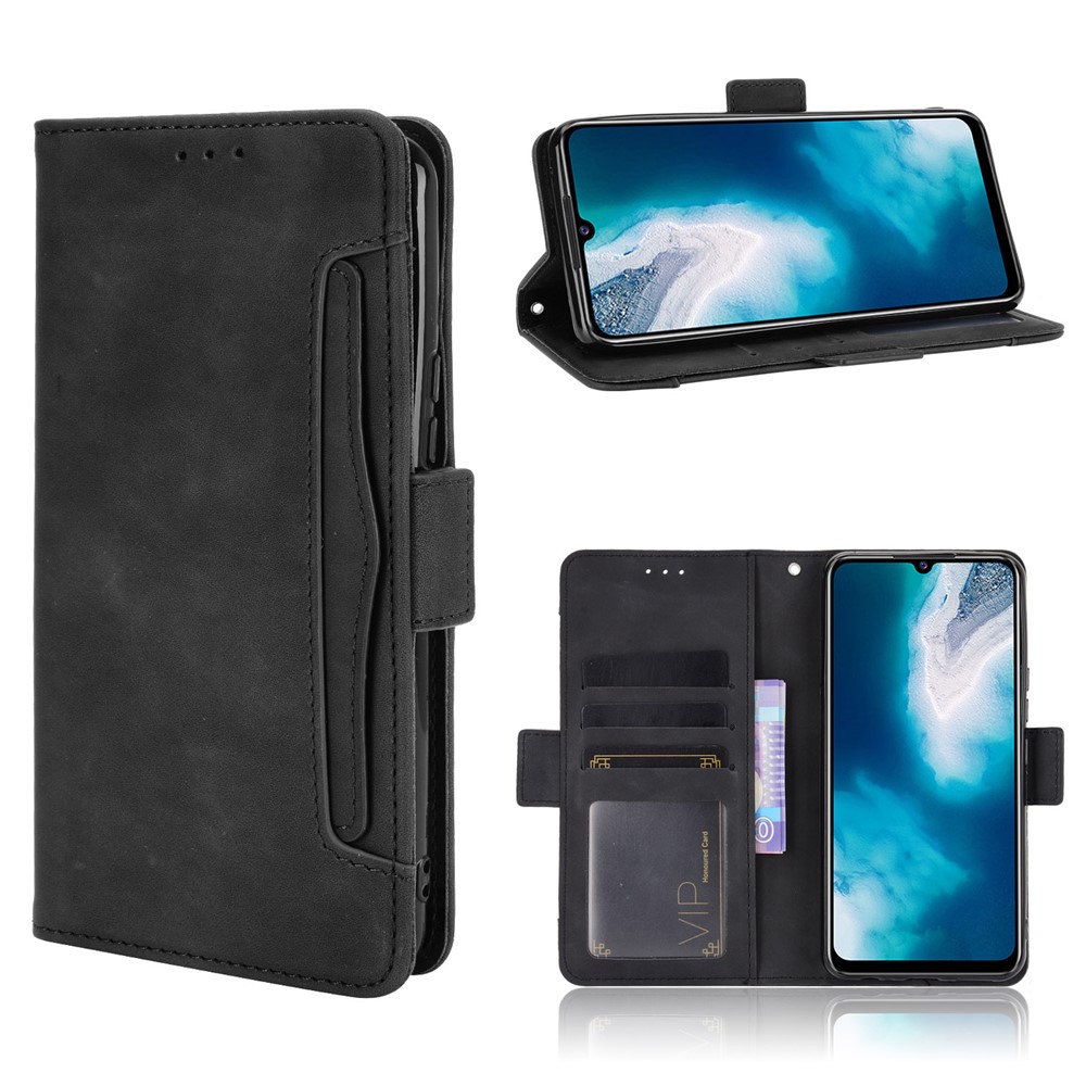 Multiple Card Slots Leather Wallet Mobile Phone Case for vivo V20 SE / vivo Y70 2020 - Black-1