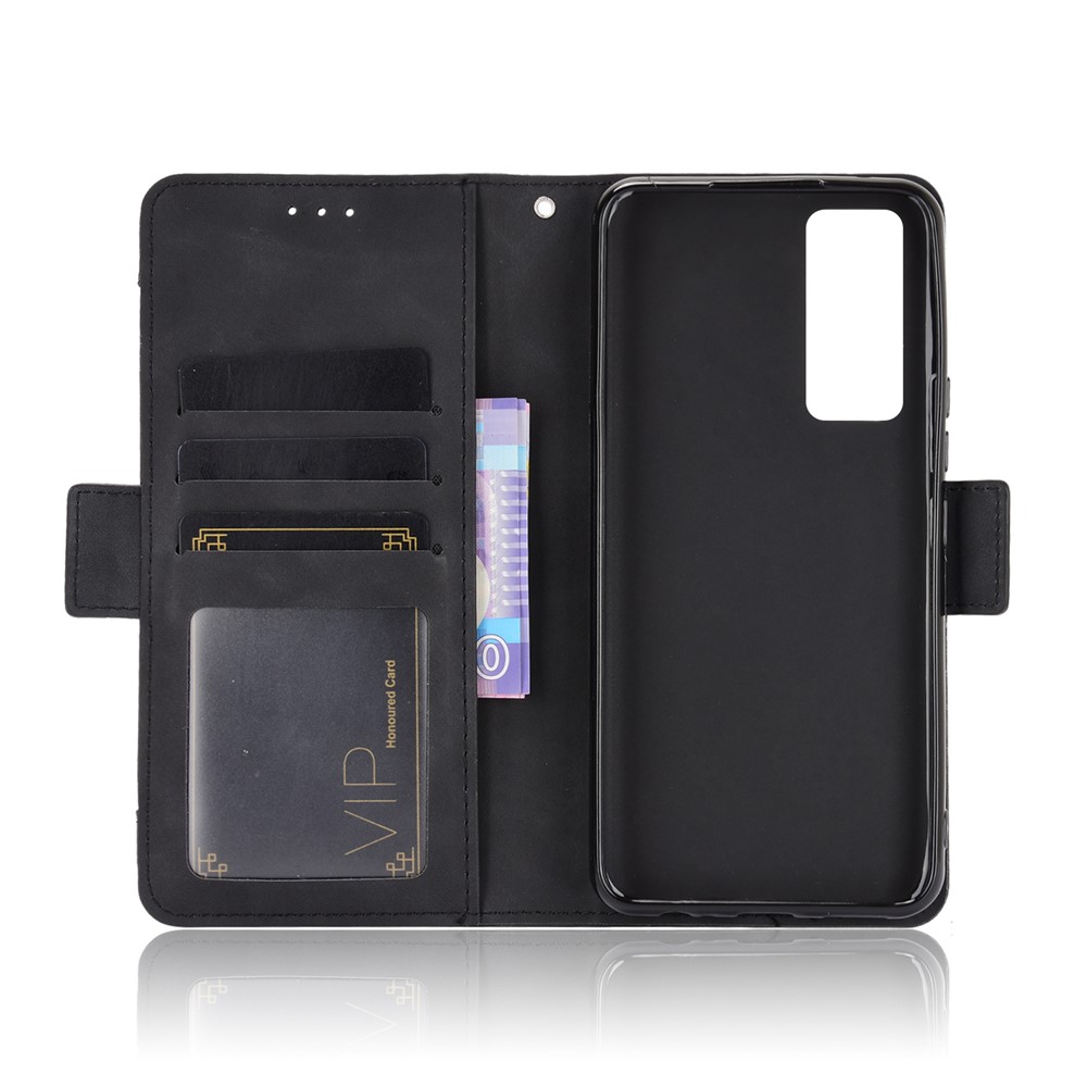 Multiple Card Slots Leather Wallet Mobile Phone Case for vivo V20 SE / vivo Y70 2020 - Black-3