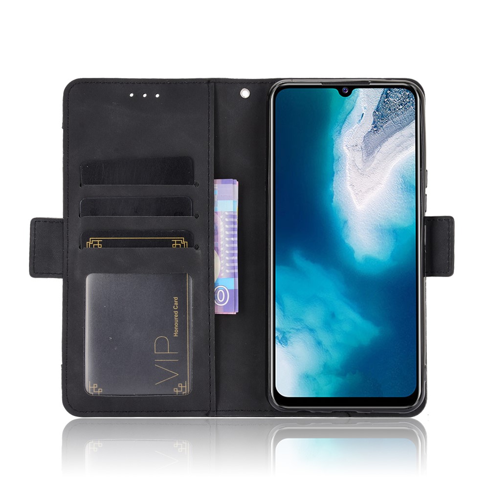 Multiple Card Slots Leather Wallet Mobile Phone Case for vivo V20 SE / vivo Y70 2020 - Black-4