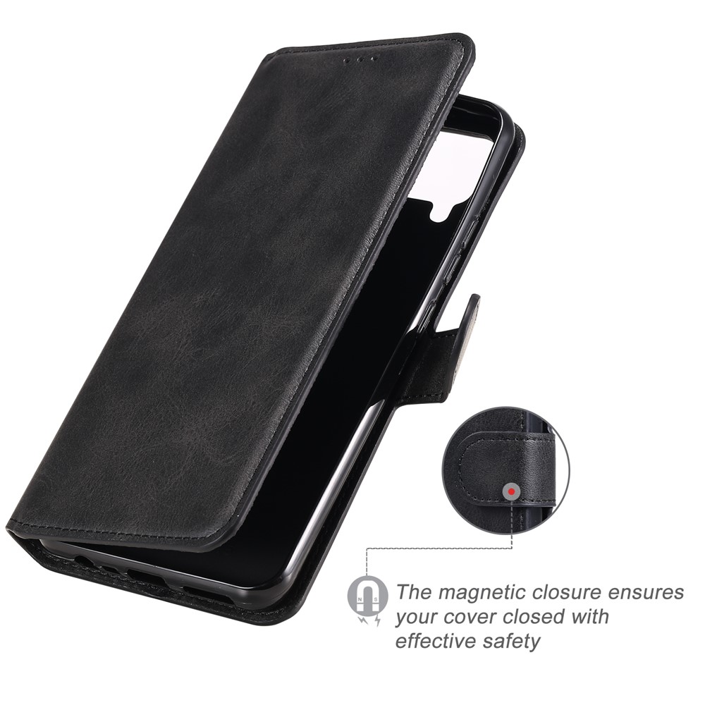 Classic Leather Wallet Stand Phone Flip Case for Realme C12 / Realme C15 - Black-13
