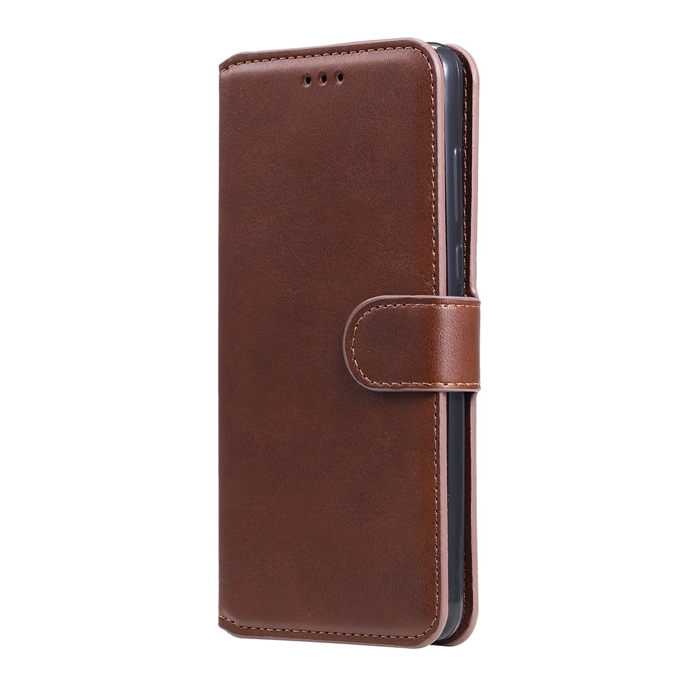 Clascar Magnético De Estilo Clásico Cartera + Soporte Funda Para Teléfono De Cuero Para OPPO A32 (2020) / A53 (2020) / OPPO A53S - Marrón-10