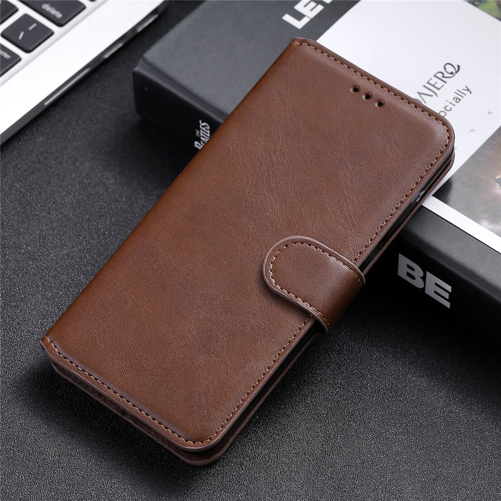 Clascar Magnético De Estilo Clásico Cartera + Soporte Funda Para Teléfono De Cuero Para OPPO A32 (2020) / A53 (2020) / OPPO A53S - Marrón-14