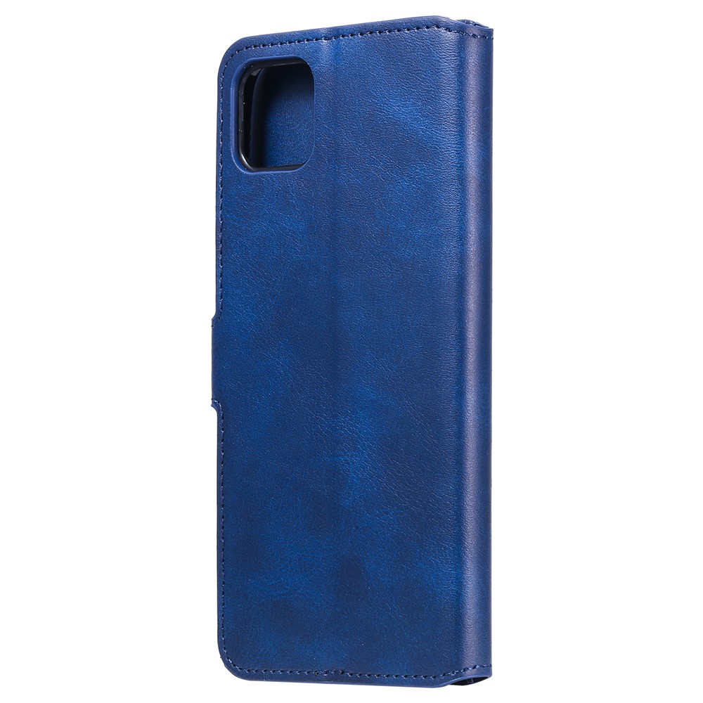 Classic Style Wallet + Stand Flip Leather Phone Case for Realme C11 - Blue-10