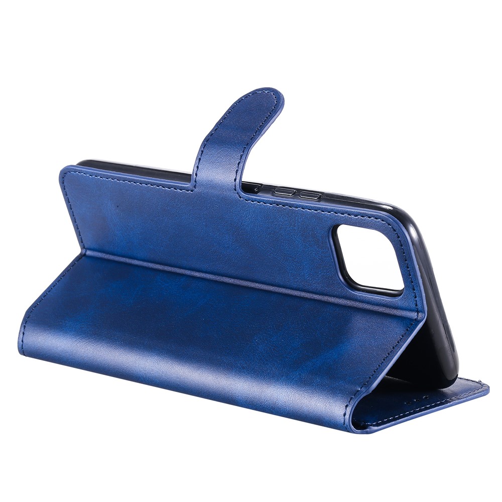 Classic Style Wallet + Stand Flip Leather Phone Case for Realme C11 - Blue-12