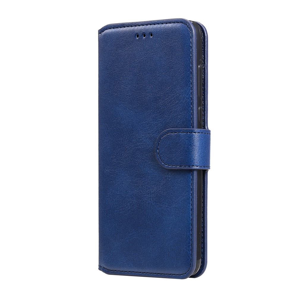 Classic Style Wallet + Stand Flip Leather Phone Case for Realme C11 - Blue-9