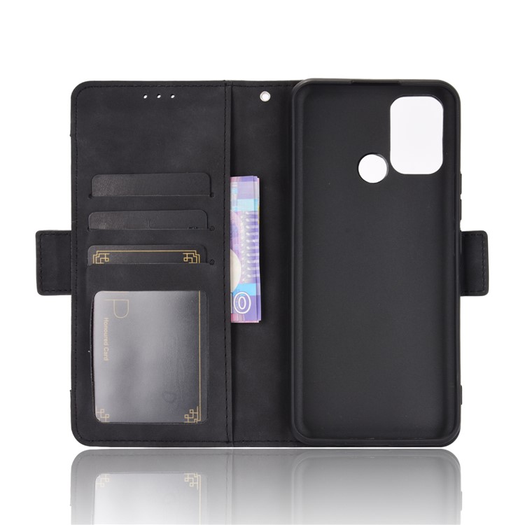 Leather Case for Realme 7i/C17 Multiple Card Slots Protective Cover - Black-3