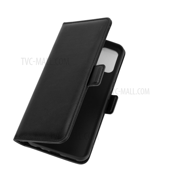 For Realme 7i/C17 Magnetic Double Clasp Leather Wallet Stand Cover - Black-7