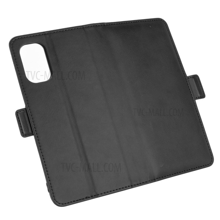 Side Absorption Leather Protective Case with Double Magnetic Clasp for Realme 7 Pro - Black-6