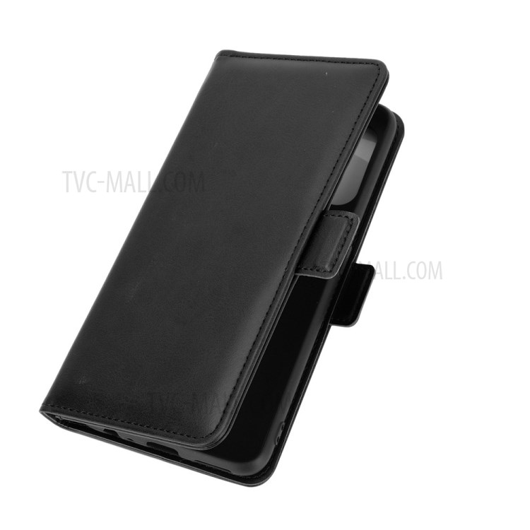 Side Absorption Leather Protective Case with Double Magnetic Clasp for Realme 7 Pro - Black-7
