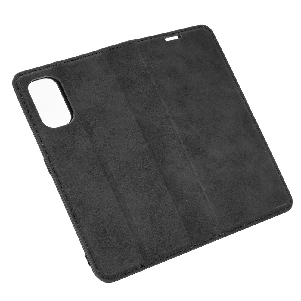 Strong Absorption Skin-Touch Leather Flip Phone Cover Case for Realme 7 Pro - Black-6