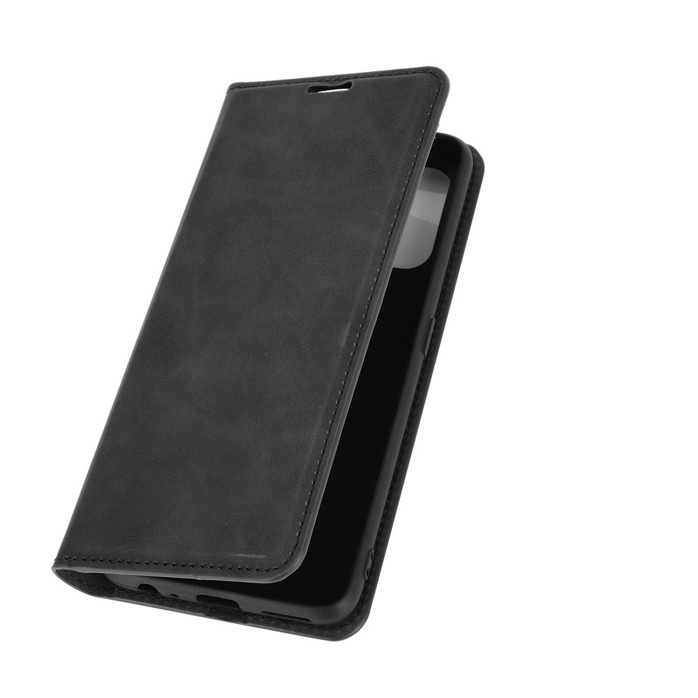 Strong Absorption Skin-Touch Leather Flip Phone Cover Case for Realme 7 Pro - Black-7