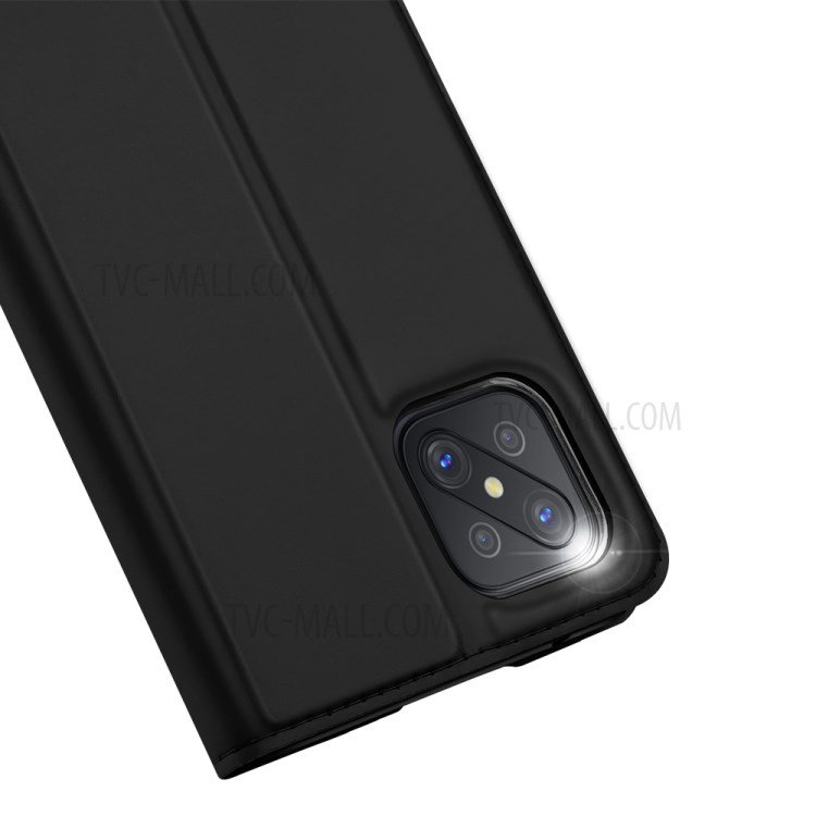 DUX DUCIS Skin Pro Folio Flip Leather Phone Case with Card Slot for Oppo Reno4 Z 5G/A92s - Black-3