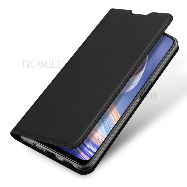 DUX DUCIS Skin Pro Folio Flip Leather Phone Case with Card Slot for Oppo Reno4 Z 5G/A92s - Black-4