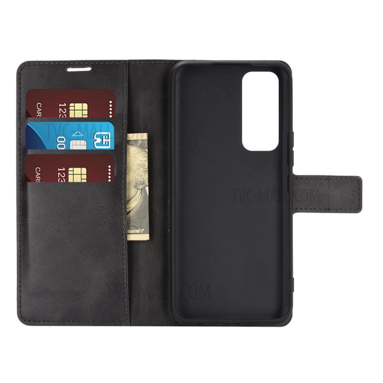 Square Magnetic Clasp Leather Phone Case with Wallet Stand for Vivo V20 SE - Baby Blue-4