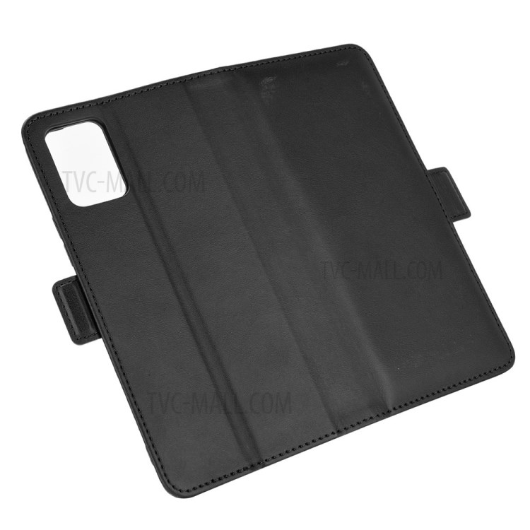 Double Clasp Flip Magnet Leather Cover for vivo V20 - Black-6