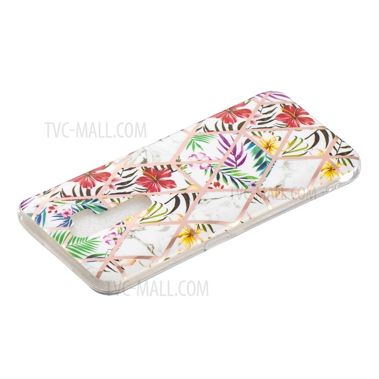 Marble Splice Electroplating IMD TPU Phone Cover Shell for OPPO A9 (2020) - Rainforest-3